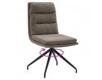 Otočná jedálenská stolička Lina - béžová / čierna