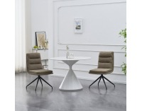 Otočná jedálenská stolička Lina - béžová / čierna