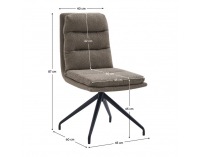 Otočná jedálenská stolička Lina - béžová / čierna
