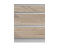 Dolná kuchynská skrinka Line D60S3 - dub sonoma / biela