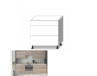 Dolná kuchynská skrinka Line D80 3 - dub sonoma / biela