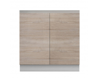 Drezová kuchynská skrinka Line D80 ZL - dub sonoma / biela