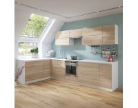 Drezová kuchynská skrinka Line D80 ZL - dub sonoma / biela