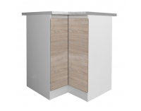 Dolná rohová kuchynská skrinka Line DR L - dub sonoma / biela