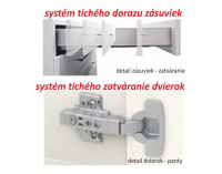 Horná kuchynská skrinka Line G30 - dub sonoma / biela