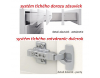Horná kuchynská skrinka Line G60 U - dub sonoma / biela