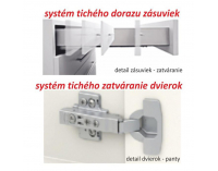 Horná kuchynská skrinka Line G60OK - dub sonoma / biela