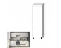 Potravinová skriňa Line White D60 - biely vysoký lesk / dub sonoma