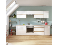 Potravinová skriňa Line White D60 - biely vysoký lesk / dub sonoma