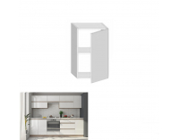 Horná kuchynská skrinka Line White G40 - biely vysoký lesk / dub sonoma