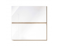 Horná kuchynská skrinka Line White G60 U - biely vysoký lesk / dub sonoma