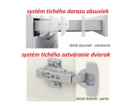 Horná kuchynská skrinka Line White G60 U - biely vysoký lesk / dub sonoma