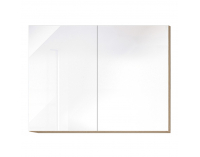 Horná kuchynská skrinka Line White G80 - biely vysoký lesk / dub sonoma