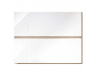 Horná kuchynská skrinka Line White G80 U - biely vysoký lesk / dub sonoma