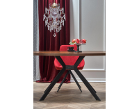 Oválny jedálenský stôl Locarno - orech / čierna