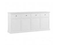 Štvordverová komoda so zásuvkami Locca K4D4S - biela