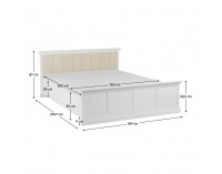 Manželská posteľ s roštom Locca L160 160x200 cm - biela