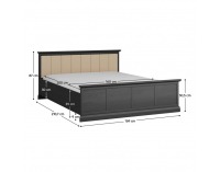 Manželská posteľ s roštom Locca L160 160x200 cm - čierny grafit