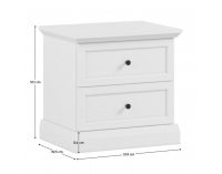 Nočný stolík Locca NS - biela