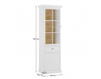 Dvojdverová vitrína Locca W2D1S - biela