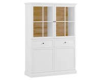 Štvordverová vitrína Locca W4D2S - biela