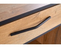 Dvojdverová komoda so zásuvkou Lockheed KM3 - dub grandson / čierna