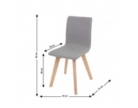 Jedálenská stolička Lodema - sivohnedá / buk