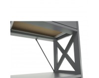 Konzolový stolík so zásuvkami Lomir - sivá