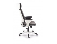 Kancelárska stolička s podrúčkami Lonatti - čierna / biela