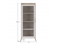 Vitrína Longy Reg1W - kašmír / dub sonoma