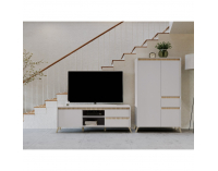 Dvojdverová komoda so zásuvkou Longy REG2D1S1K - kašmír / dub sonoma