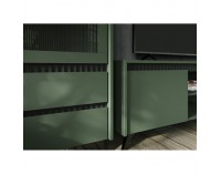 TV stolík Longy RTV2K2So - smoke zelená / čierna