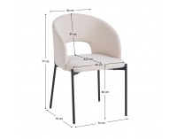 Jedálenská stolička Lonka - béžová / čierna
