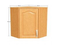 Horná rohová kuchynská skrinka Lora MDF New W60/60 L - jelša