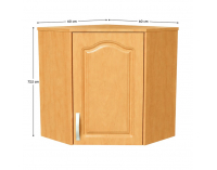 Horná rohová kuchynská skrinka Lora MDF New W60/60 P - jelša