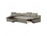 Rohová sedačka s rozkladom a úložným priestorom Loreta Roh L - hnedosivá (taupe)