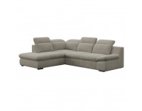Rohová sedačka s rozkladom a úložným priestorom Loreta Roh L - hnedosivá (taupe)