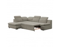Rohová sedačka s rozkladom a úložným priestorom Loreta Roh L - hnedosivá (taupe)