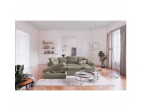 Rohová sedačka s rozkladom a úložným priestorom Loreta Roh L - hnedosivá (taupe)