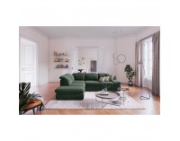 Rohová sedačka s rozkladom a úložným priestorom Loreta Roh L - zelená