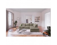 Rohová sedačka s rozkladom a úložným priestorom Loreta Roh P - hnedosivá (taupe)