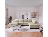 Rohová sedačka U s rozkladom Loreta Roh U P - piesková