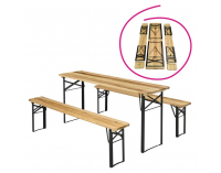 Pivný set Loris 1+2 - prírodná / čierna