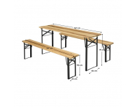 Pivný set Loris 1+2 - prírodná / čierna