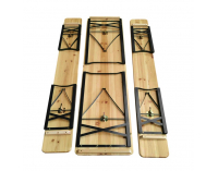 Pivný set Loris 1+2 - prírodná / čierna