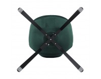 Jedálenská stolička Lorita - čierna (Velvet) / čierna