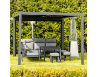 Hliníková pergola Lotan 300x400 cm - čierna