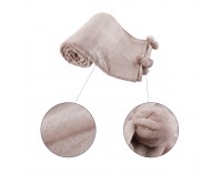 Plyšová deka s brmbolcami Luang 150x200 cm - púdrová ružová