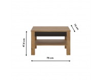 Konferenčný stolík Lucita HAVT01 - dub lefkas tmavý / čierna