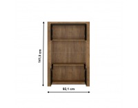 Dvojdverová vitrína Lucita HAVV06 - dub lefkas tmavý / čierna